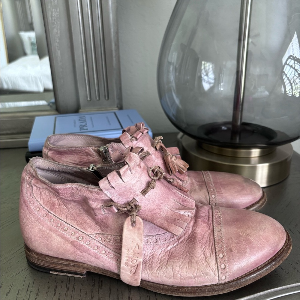 Shoto Handmade in Italy leather slouchy ankle boots Women's Sz 38